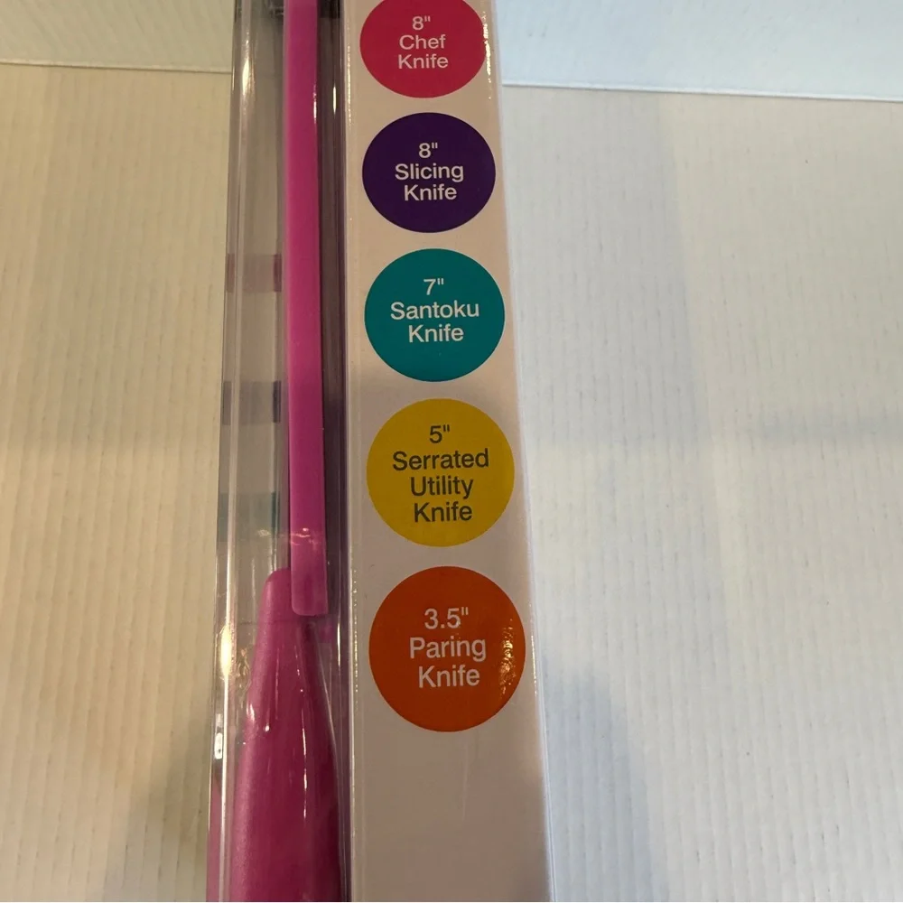 🆕 Cuisinart 10-Piece Colorful Typography Knife Set – Nonstick Blades – 🆕